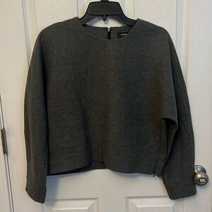 Everlane Dark Charcoal Boxy Pullover Sweatshirt